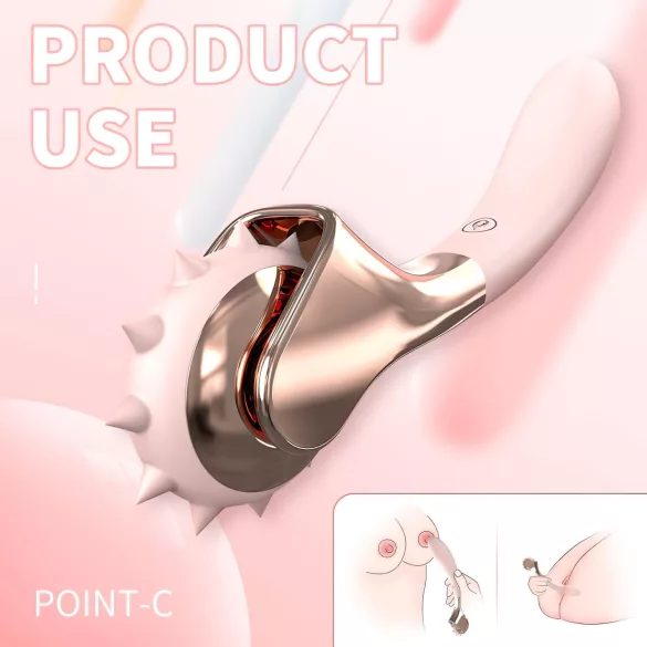 Sex HD - oplaadbare vibrator met stimulatiewiel - waterdicht - roze