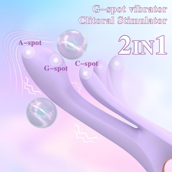 Sex HD Kaethe - Paarse vibrator met clitorisarm