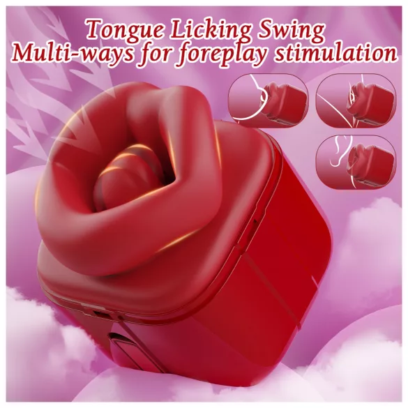 SEX HD Lovely Kiss - likdoel vibrator met zuigfunctie - rood