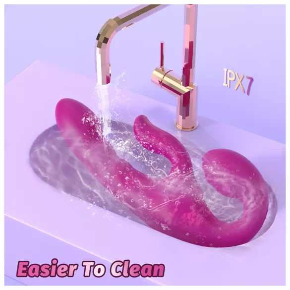 SEX HD Co-op Bliss - strap-on vibrator met clitorisstimulator - siliconen