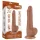 Lovetoy Sliding-Skin - realistische dildo met ballen - 19,5 cm - huidskleur