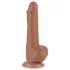 Lovetoy Sliding-Skin - realistische dildo met ballen - 19,5 cm - huidskleur