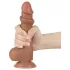 Lovetoy Sliding-Skin - realistische dildo met ballen - 19,5 cm - huidskleur