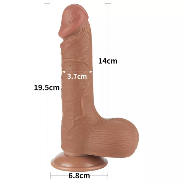 Lovetoy Sliding-Skin - dildo met balzak - realistisch dubbel laag
