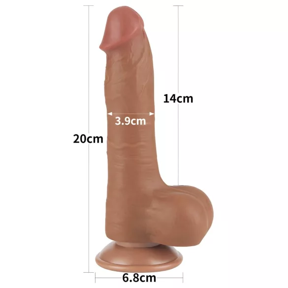 Lovetoy Sliding-Skin - dildo met ballen - realistisch dubbel-laags
