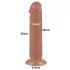 Lovetoy Sliding-Skin - dildo met zuignap - dubbel laags - 20cm - huidskleur