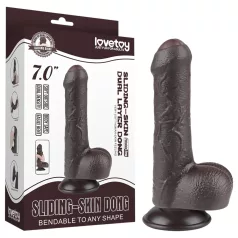  Lovetoy Sliding-Skin - realistische dildo met ballen - dubbel laag