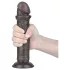 Lovetoy Sliding-Skin - dildo met zuignap - realistisch dubbel-laags - 20cm bruin