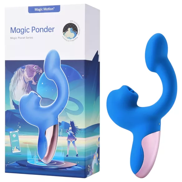 Magic Motion Magic Ponder - vibrator met clitorisstimulatie 2-in-1 - blauw