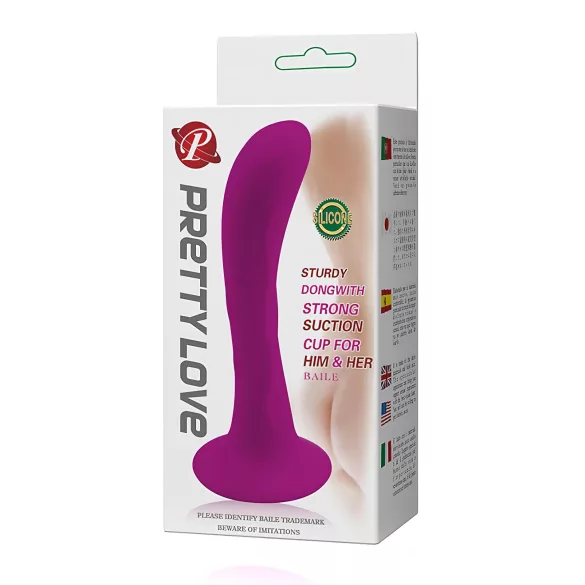 Pretty Love Baile - anaalplug met zuignap - gebogen - siliconen - roze
