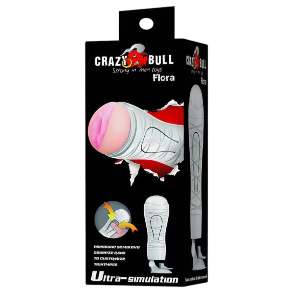 Crazy Bull - masturbator met zuignap - realistisch - huidkleurig