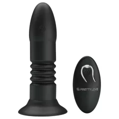 Pretty Love - anale vibrator met stootfunctie - zwart