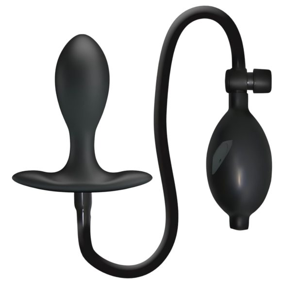 Pretty Love - Opblaasbare anale expander met binnenbal (zwart)