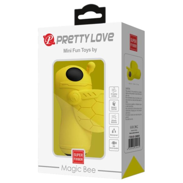Pretty Love Magic Bee - clitoris-stimulerende vingervibrator (geel)