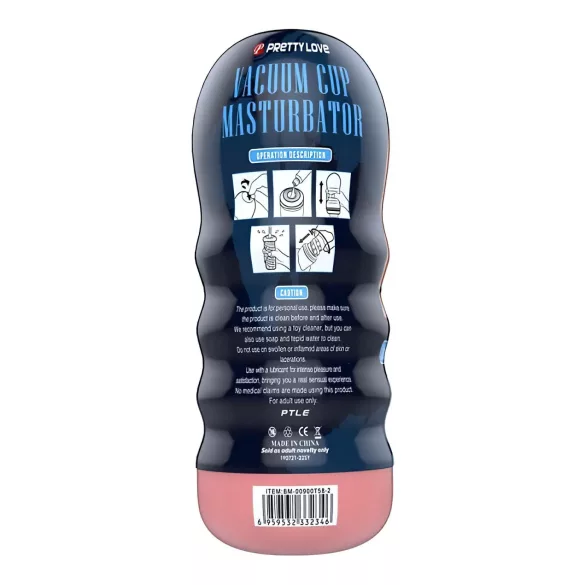 Pretty Love Vacuum Cup - levensechte mondmasturbator (huidskleur)