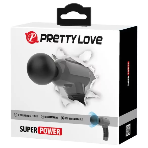 Pretty Love - massagegun - krachtig massageapparaat - zwart
