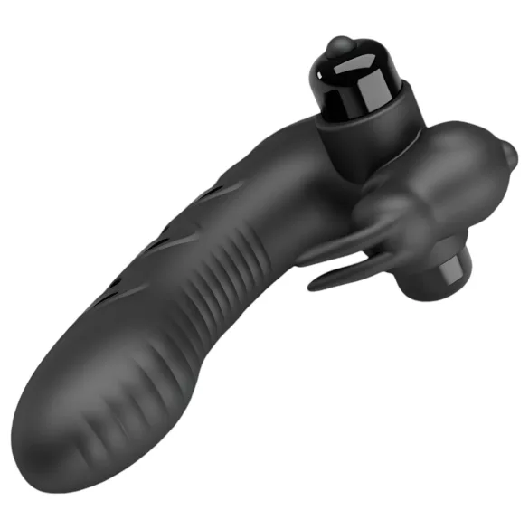 Pretty Love Vance - vinger vibrator met clitorisstimulator - zwart