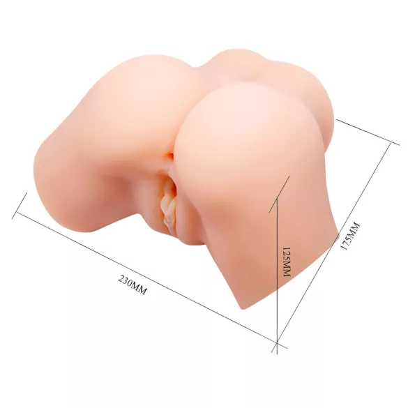 Crazy Bull - realistische vibrerende masturbator kont - huidkleur
