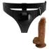 Pretty Love - harnas broekje met dildo - unisex - 17 cm - zwart