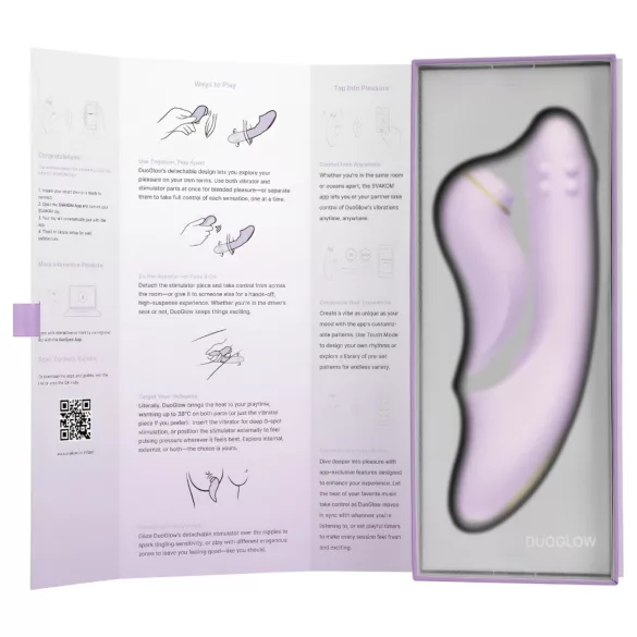 Svakom DuoGlow - g-punt en clitoris vibrator - oplaadbaar - lila
