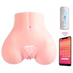   Vibeconnect - masturbator torzo - smart functie - siliconen huidkleurig