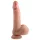 Dual Density - realistische dildo met zuignap en ballen - 18cm - huidskleur