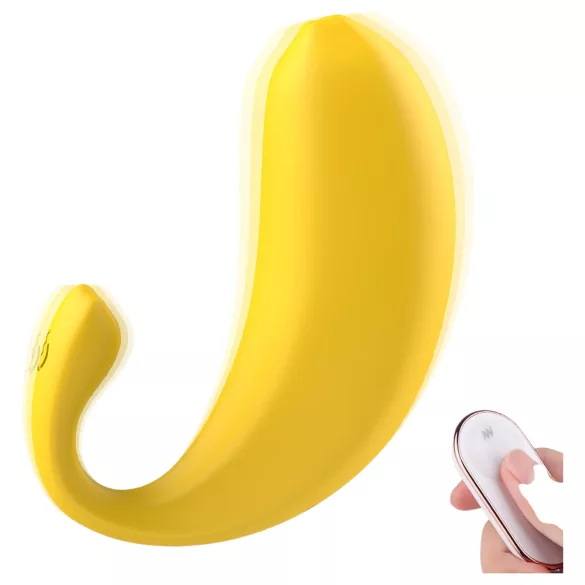Sex HD - vibrerend eitje - banaanvormig - geel - oplaadbaar