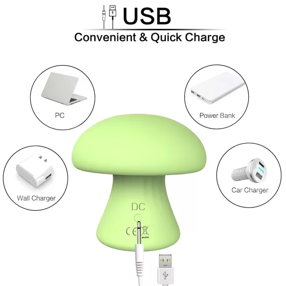 Magic Mushroom - oplaadbare gezichtsmassager (groen)