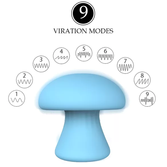 Magic Mushroom - oplaadbare gezichtsmassager (blauw)