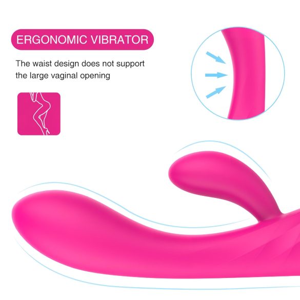 Sex HD Muses - Oplaadbare, waterdichte vibrator met verwarming (roze)