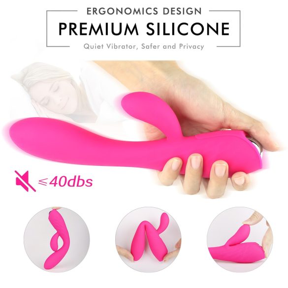 Sex HD Muses - Oplaadbare, waterdichte vibrator met verwarming (roze)