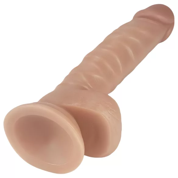 Lovetoy Real Extreme - dildo met zuignap - 21 cm (naturel)