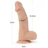 Lovetoy Real Extreme - dildo met zuignap - 23 cm (natuurkleur)