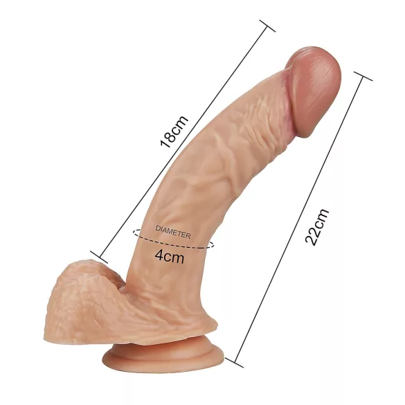 Lovetoy Real Extreme - G-punt dildo - realistisch - 21cm - huidkleurig