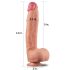 Lovetoy Nature Cock - Dubbel laag natuur dildo 30cm (natuurlijk)