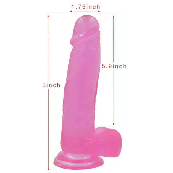 Lovetoy - dildo met zuignap - 20 cm - roze