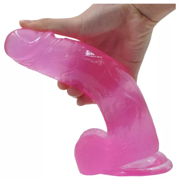 Lovetoy - dildo met zuignap - 20 cm - roze