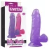 Lovetoy - dildo met zuignap - 15 cm - paars - jelly