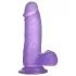 Lovetoy - dildo met zuignap - 15 cm - paars - jelly