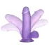 Lovetoy - dildo met zuignap - 15 cm - paars - jelly