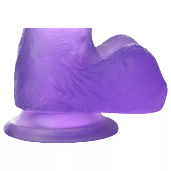 Lovetoy - dildo met zuignap - 15 cm - paars - jelly
