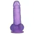 Lovetoy - dildo met zuignap - 15 cm - paars - jelly