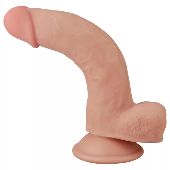 Lovetoy Sliding-Skin - dildo met dubbele laag - 21cm - huidskleur