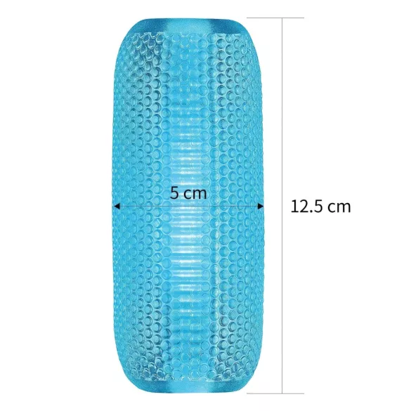 Lovetoy Training Master - dubbele masturbator - geribbeld - blauw