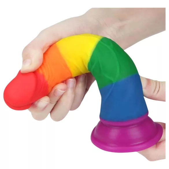 Lovetoy Prider 7.0 - levensechte dildo - 19 cm (regenboog)