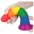 Lovetoy Prider 7.0 - levensechte dildo - 19 cm (regenboog)