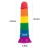 Lovetoy Prider 7.0 - levensechte dildo - 19 cm (regenboog)