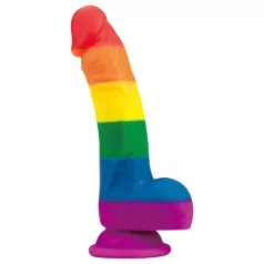   Lovetoy Prider - realistische siliconen dildo - 19cm - regenboog