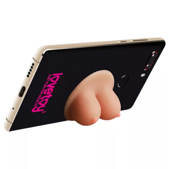 Lovetoy - telefoonhouder met zuignap - borsten vorm - huidskleur