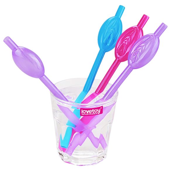 Lovetoy - vaginale rietjes (roze-blauw-paars)